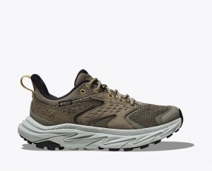 Kids' HOKA Anacapa 2 Low GTX Hiking Shoes Olive | 380-QYWFEB