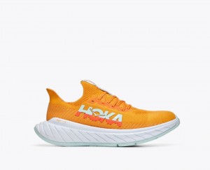 Men's HOKA Carbon X 3 Running Shoes Orange / Coral | 845-RTIHJV