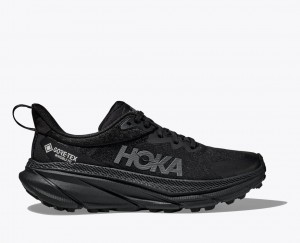 Men's HOKA Challenger 7 GTX Trail Running Shoes Black | 594-EQMOLJ