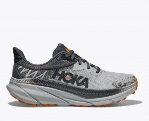 Men's HOKA Challenger 7 Trail Running Shoes Grey / Black | 813-XINQHK