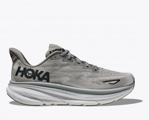 Men's HOKA Clifton 9 Running Shoes Grey | 430-WESCTN