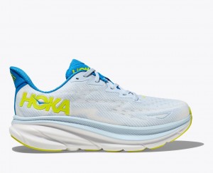 Men's HOKA Clifton 9 Running Shoes Light Blue | 752-QVYMXI