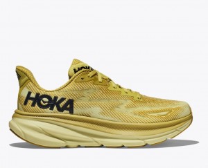 Men's HOKA Clifton 9 Running Shoes Light Khaki | 436-GACRID