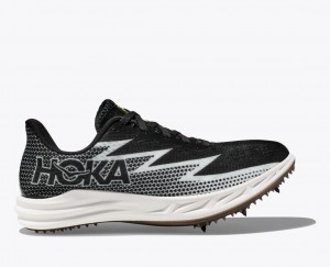 Men's HOKA Crescendo MD Track Spikes Black / White | 952-RPXAFY