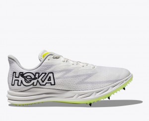 Men's HOKA Crescendo MD Track Spikes White | 892-OVULEZ