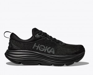 Men's HOKA Gaviota 5 Running Shoes Black | 930-WYITQD