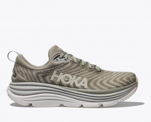 Men's HOKA Gaviota 5 Running Shoes Light Khaki | 435-RCNWYM