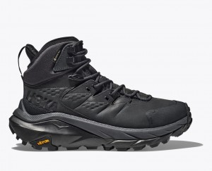 Men's HOKA Kaha 2 GTX Hiking Boots Black | 401-QTIFGA