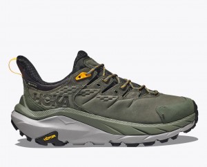 Men's HOKA Kaha 2 Low GTX Hiking Shoes Olive | 056-JOTFLQ