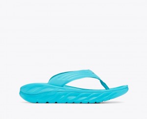 Men's HOKA ORA Recovery Flip Flops Turquoise | 926-SFICBP