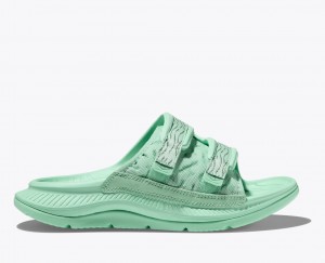 Men's HOKA Ora Luxe Slide Mint | 642-YCZQPU