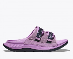 Men's HOKA Ora Luxe Slide Pink | 928-WXCMLP