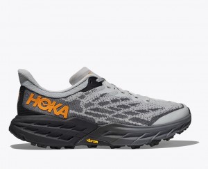 Men's HOKA Speedgoat 5 Trail Running Shoes Grey / Black | 631-FYJXIN