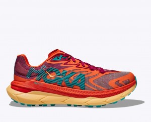 Men's HOKA Tecton X 2 Trail Running Shoes Red / Dark Red | 026-MRKHFX