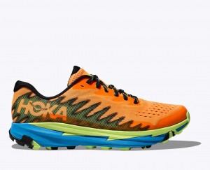 Men's HOKA Torrent 3 Trail Running Shoes Orange / Green | 278-NKOVIE