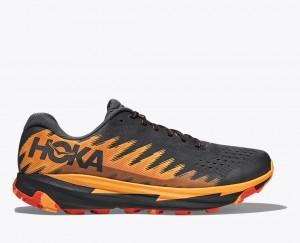 Men's HOKA Torrent 3 Trail Running Shoes Black / Orange | 861-LXJBSU