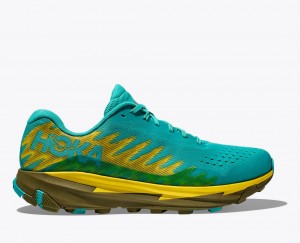 Men's HOKA Torrent 3 Trail Running Shoes Turquoise / Yellow | 975-TVFQPS