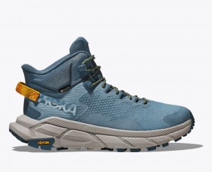 Men's HOKA Trail Code GTX Hiking Boots Blue | 195-MZADXB