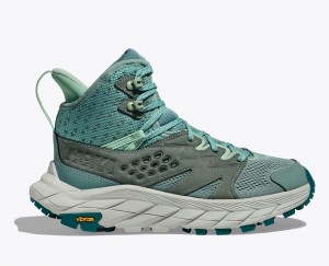 Women's HOKA Anacapa Breeze Mid Hiking Boots Turquoise | 360-PRTOQH