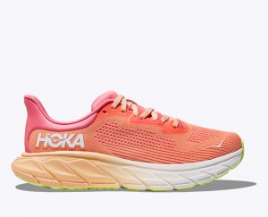 Women's HOKA Arahi 7 Running Shoes Coral | 680-TDJWYP