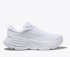 Women's HOKA Bondi 8 Running Shoes White | 938-VCXKNH