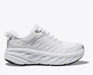 Women's HOKA Bondi SR Running Shoes White | 928-JXEIAC