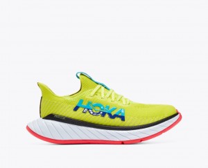 Women's HOKA Carbon X 3 Running Shoes Green / Turquoise | 710-VHEKZC