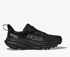 Women's HOKA Challenger 7 GTX Trail Running Shoes Black | 254-JLXQAB