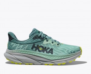 Women's HOKA Challenger 7 Trail Running Shoes Mint | 916-WKTPFM