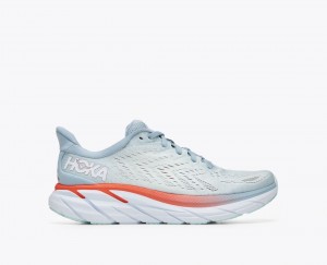 Women's HOKA Clifton 8 Running Shoes Light Blue | 948-LUJTYC