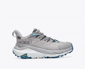 Women's HOKA Kaha 2 Low GTX Hiking Shoes Grey | 268-NHCXOG