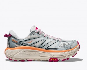 Women's HOKA Mafate Speed 2 Sneakers White / Grey / Orange | 674-PUWBXG