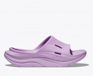 Women's HOKA Ora Recovery 3 Slide Light Purple | 513-AFBOYU