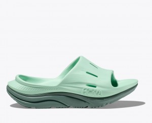 Women's HOKA Ora Recovery 3 Slide Mint | 273-MVCAUZ