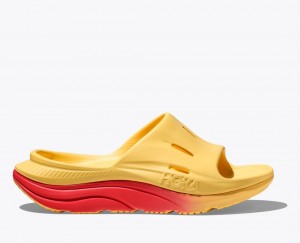 Women's HOKA Ora Recovery 3 Slide Orange / Red | 924-MIFOQK