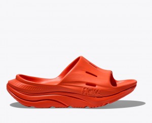 Women's HOKA Ora Recovery 3 Slide Red Orange | 351-BOPHAI