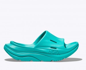 Women's HOKA Ora Recovery 3 Slide Turquoise | 673-LJXGCM