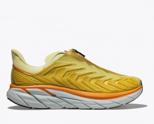 Women's HOKA Project Clifton Sneakers Light Green / Yellow | 376-TQLBUC