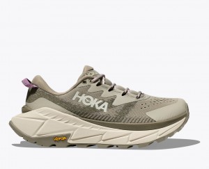 Women's HOKA Skyline-Float X Hiking Shoes Khaki | 726-OIQYWS