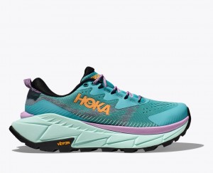 Women's HOKA Skyline-Float X Hiking Shoes Turquoise | 738-TQZJRE