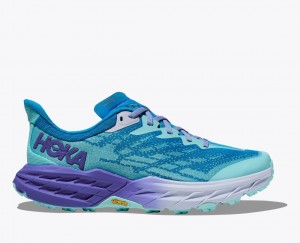 Women's HOKA Speedgoat 5 Trail Running Shoes Blue / Purple | 608-XODMIH