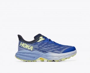 Women's HOKA Speedgoat 5 Trail Running Shoes Blue / Light Blue | 390-EKOXJA