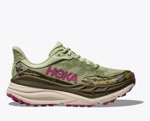 Women's HOKA Stinson 7 Trail Running Shoes Light Green / Olive | 043-KHNVPR