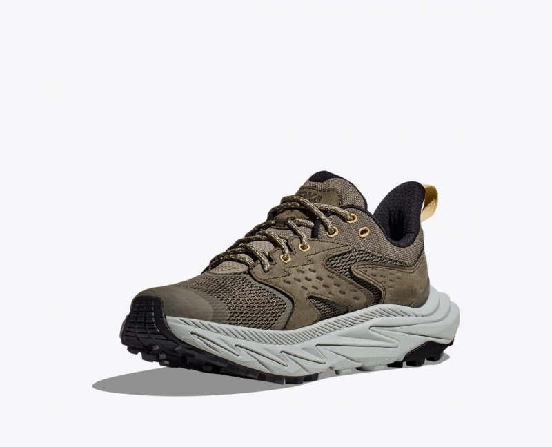 Kids' HOKA Anacapa 2 Low GTX Hiking Shoes Olive | 380-QYWFEB