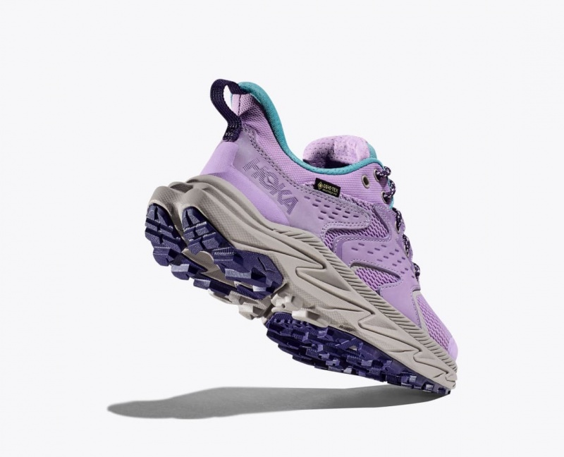 Kids' HOKA Anacapa 2 Low GTX Hiking Shoes Light Purple | 936-FRQBIV