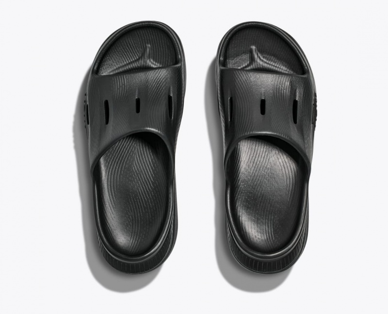 Kids' HOKA Ora Recovery 3 Slides Black | 143-GOFMWD