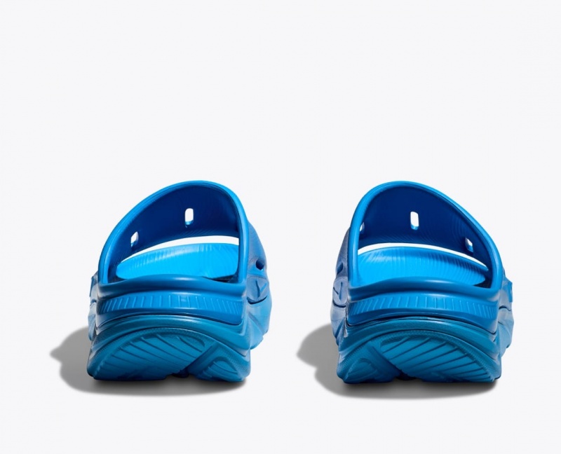 Kids' HOKA Ora Recovery 3 Slides Blue | 015-GORSDW