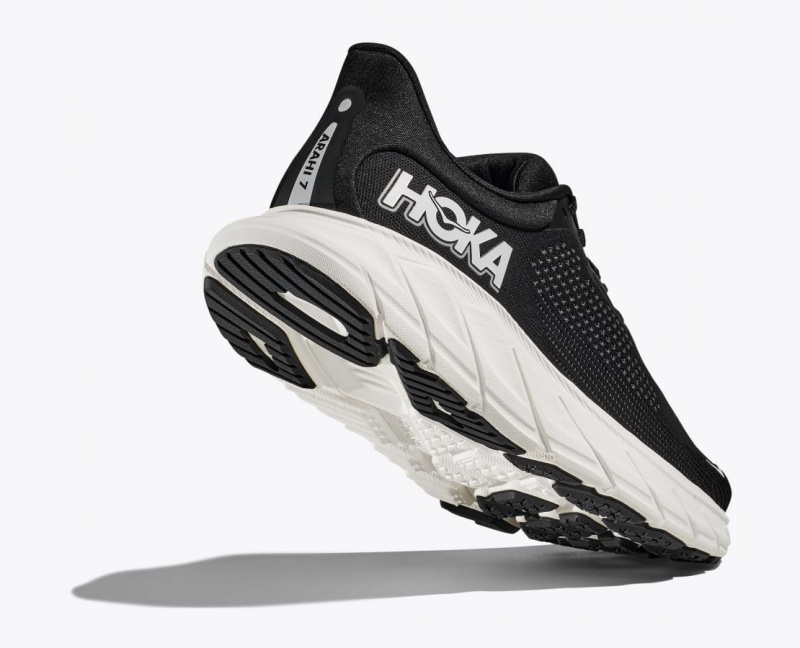 Men's HOKA Arahi 7 Running Shoes Black / White | 769-DBPOUL