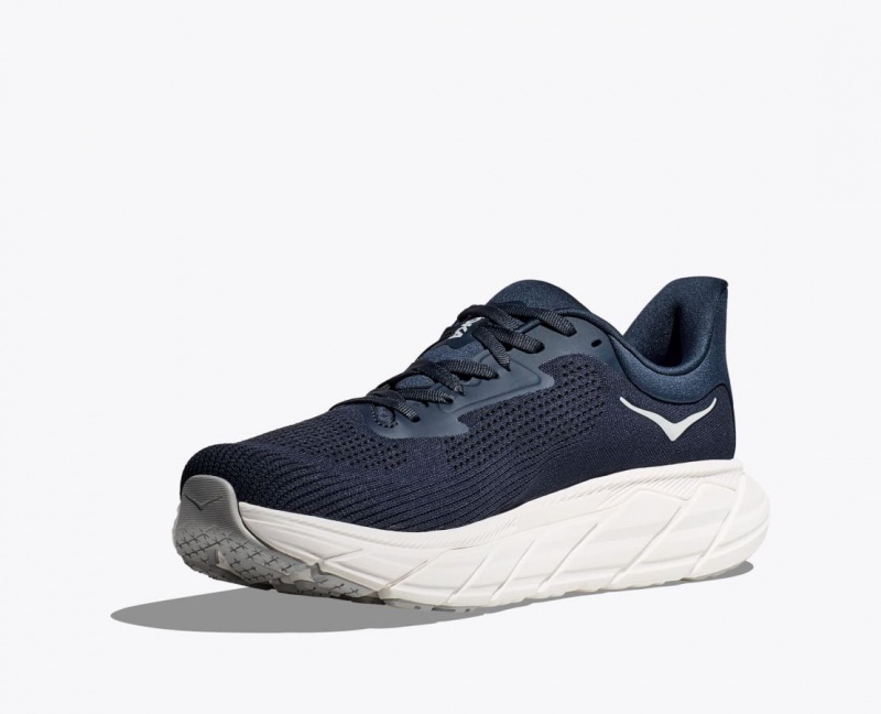 Men's HOKA Arahi 7 Running Shoes Navy / White | 752-XSNJQK