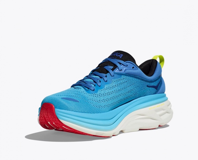 Men's HOKA Bondi 8 Running Shoes Blue | 796-MNREGW